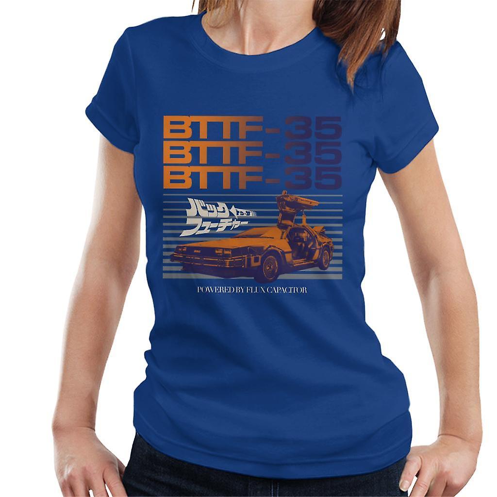 Back to the Future 35th Anniversary Flux Capacitor Women's T-Shirt Royal Blue Large