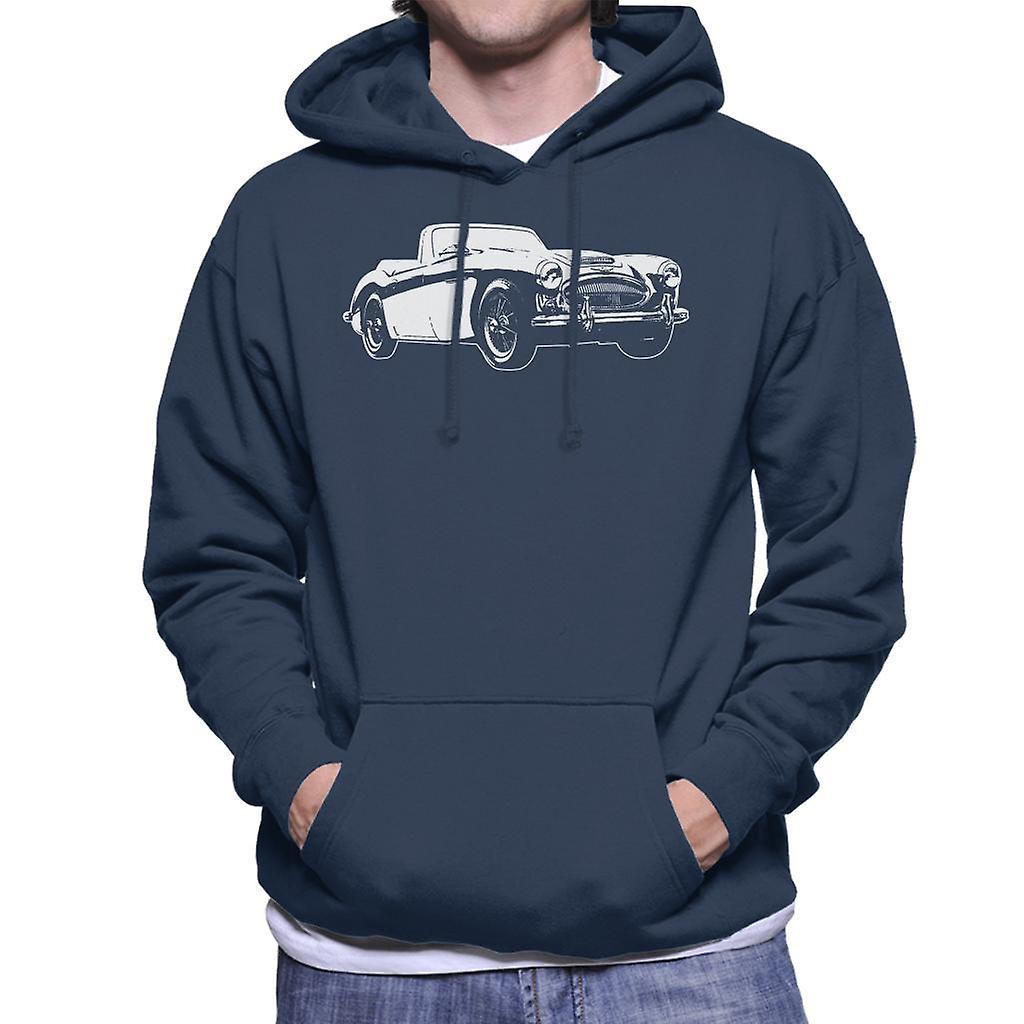 Austin Healey 3000 British Motor Heritage Men's Hooded Sweatshirt Navy Blue XX-Large