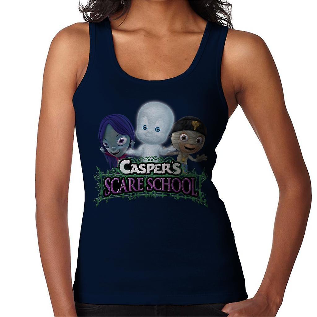 Casper The Friendly Ghost Scare School Women's Vest Navy Blue XX-Large