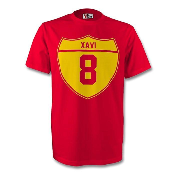 Gildan Xavi Spain Crest Tee (red) XXL (50-52 inch)