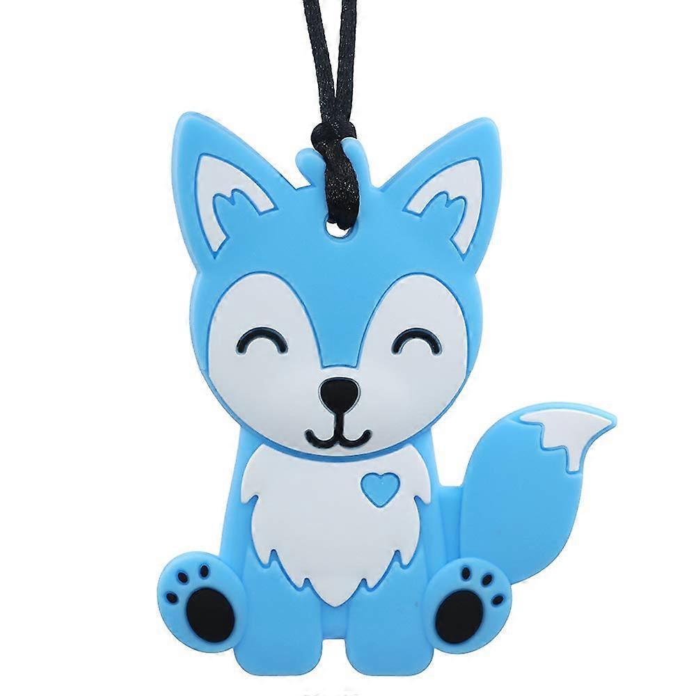 Wjiaer Sensory Chew Necklace for Kids, Boys and Girls - Fox Chewable Necklace for Teething, Autism, Biting, ADHD, SPD, Chewing Foxy Sensory Motor A...