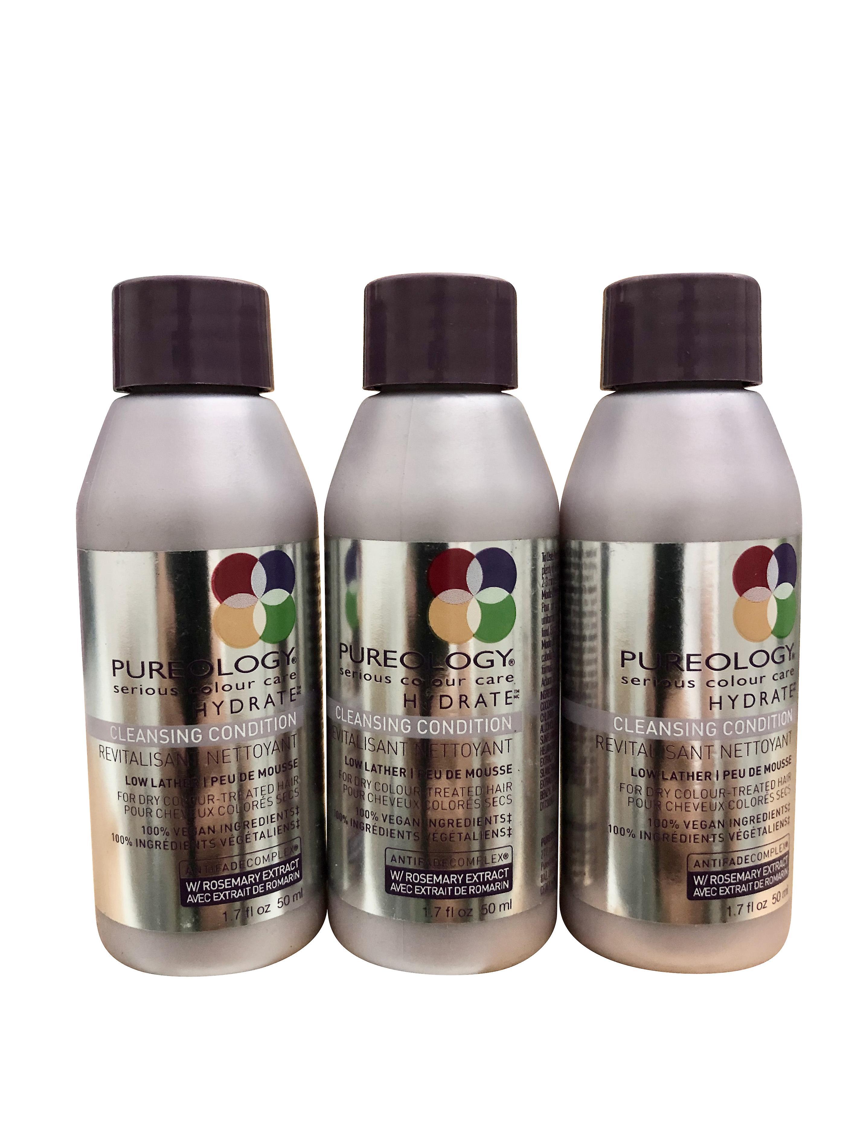 L'Oreal Pureology Hydrate Cleansing Conditioner 1.7 OZ Travel Set of 3