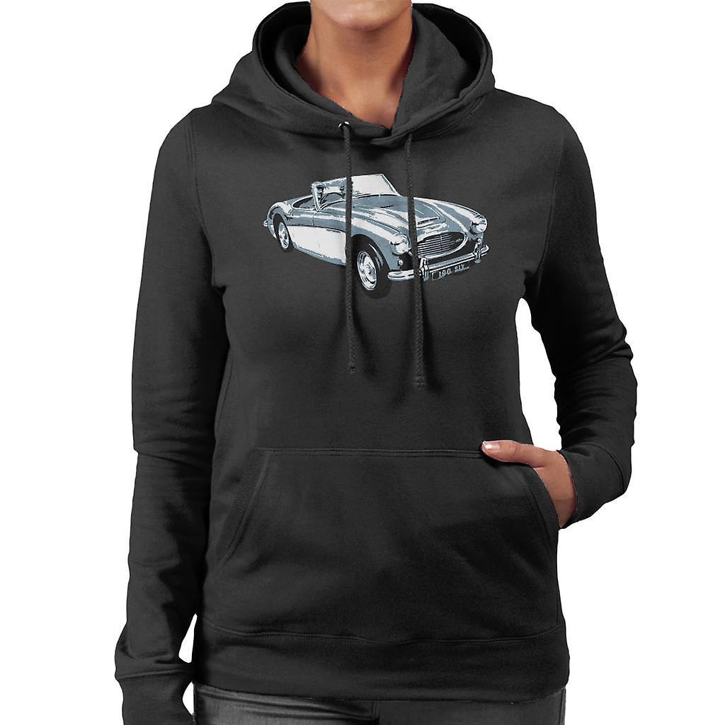 Austin Healey 100 Six British Motor Heritage Women's Hooded Sweatshirt Black XX-Large