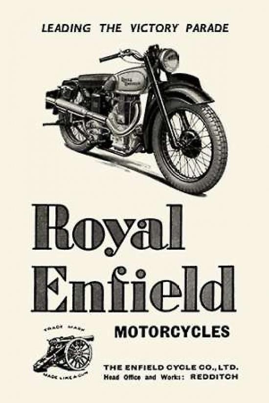 Posterazzi Royal Enfield Motorcycles: Leading the Victory Parade Poster 12 x 18