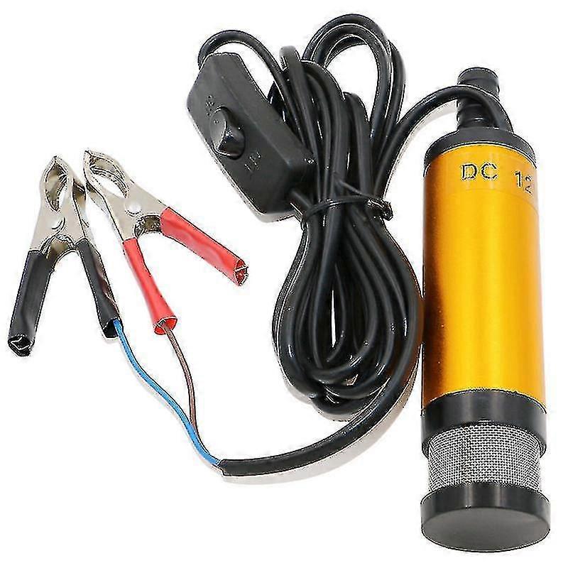 Unbrand 12v Submersible Pump For Pumping Diesel Water 38mm Water Oil Diesel Fuel Transfer Pump kit Gold