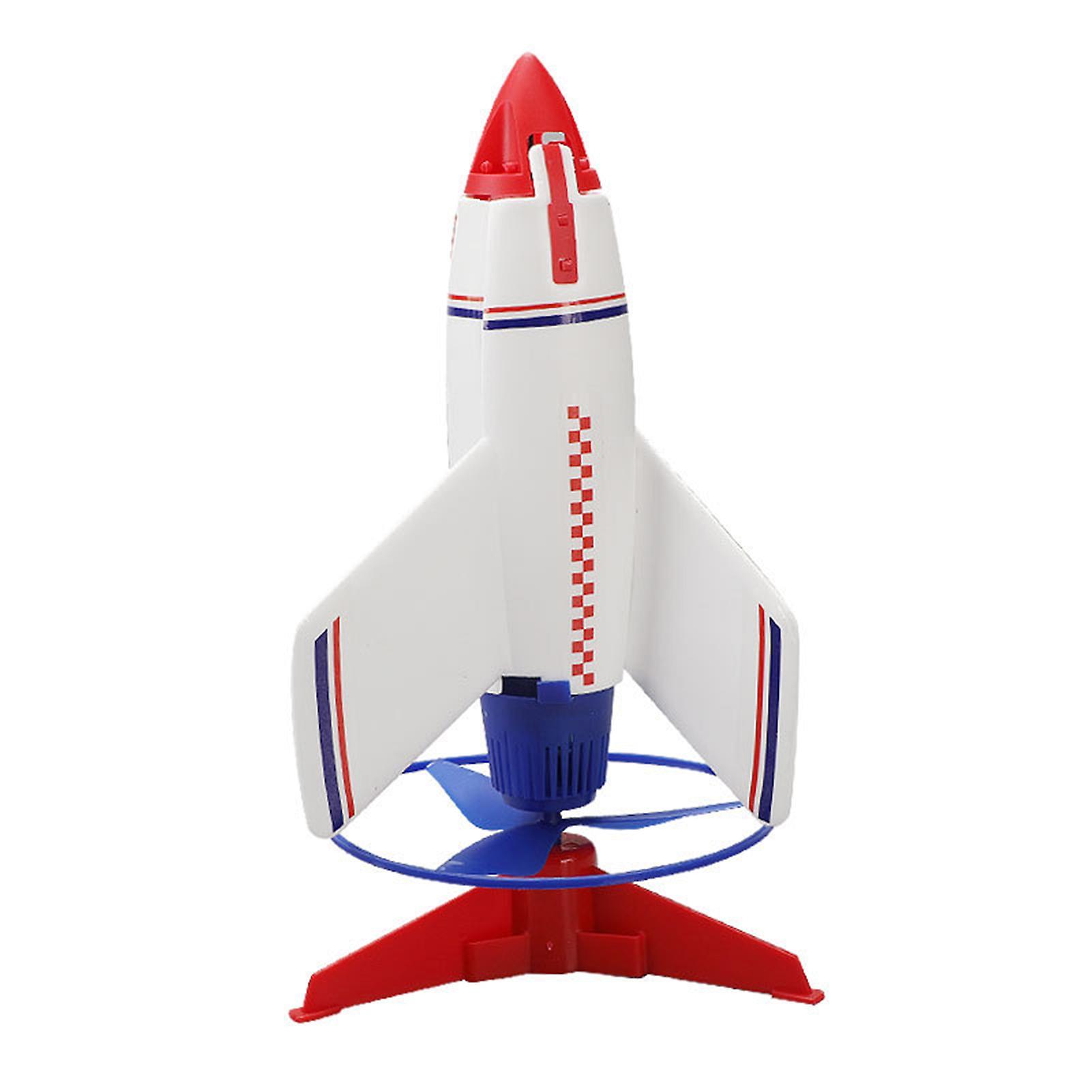 Naievear Auto Landing Kids Rocket Toy With Base Helicopter-like Propellers Fun Rechargeable Educational Outdoor Rocket Launcher Toy Boys Gift A