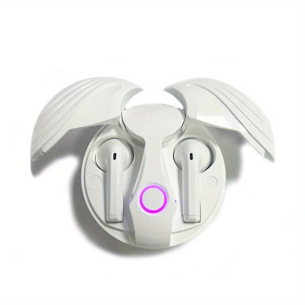 Wiuo Angel Wings Inear Bluetooth Headset True Wireless Sports Black Technology Gaming Esports White