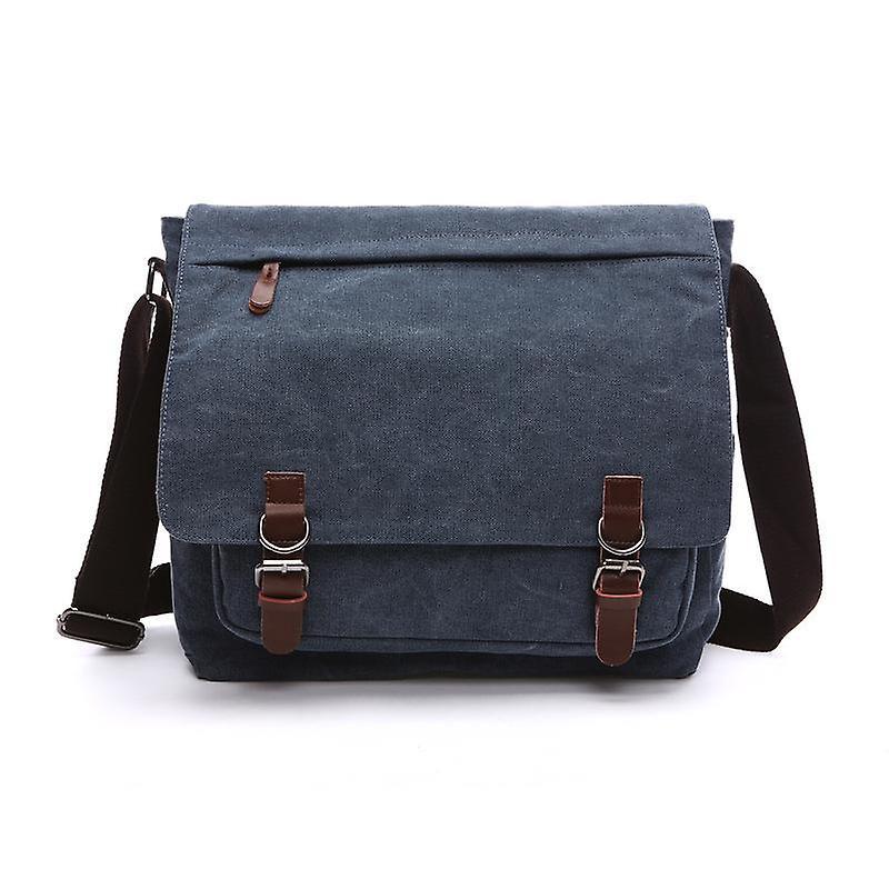 The Brands Market Canvas practical business messenger bag Navy blue L