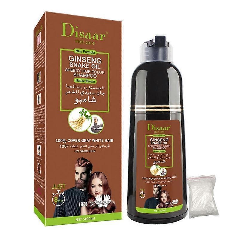 unbrand Ginseng Dark Brown Dyeing Shampoo Essence Moisturizing Nourishing Hair Care Dye