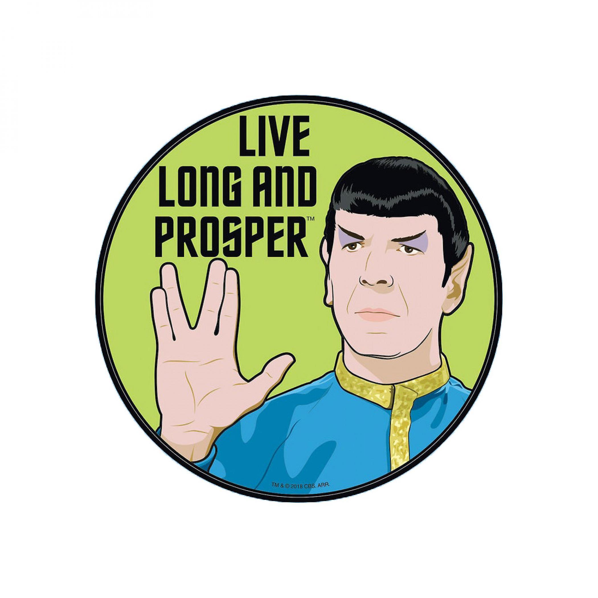 Tv Shows Star Trek Spock Live Long Prosper Sticker Green