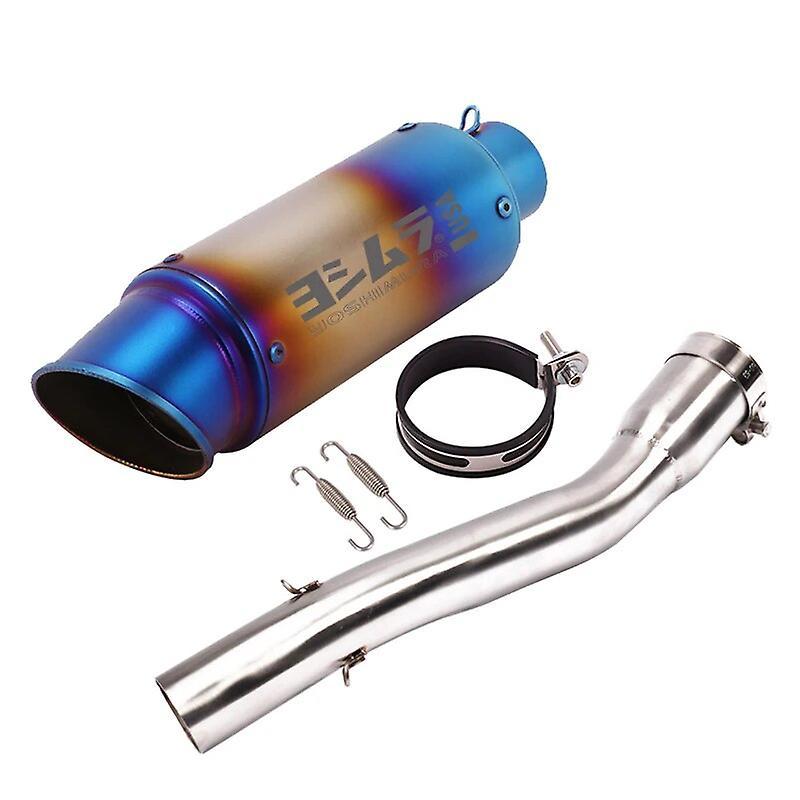 Youping Slip On For Yamaha YZF R1 MT-10 1998-2003 Motorcycle Yoshimura Exhaust Systems Modified Middle Link Pipe Carbion Fiber Muffler Green