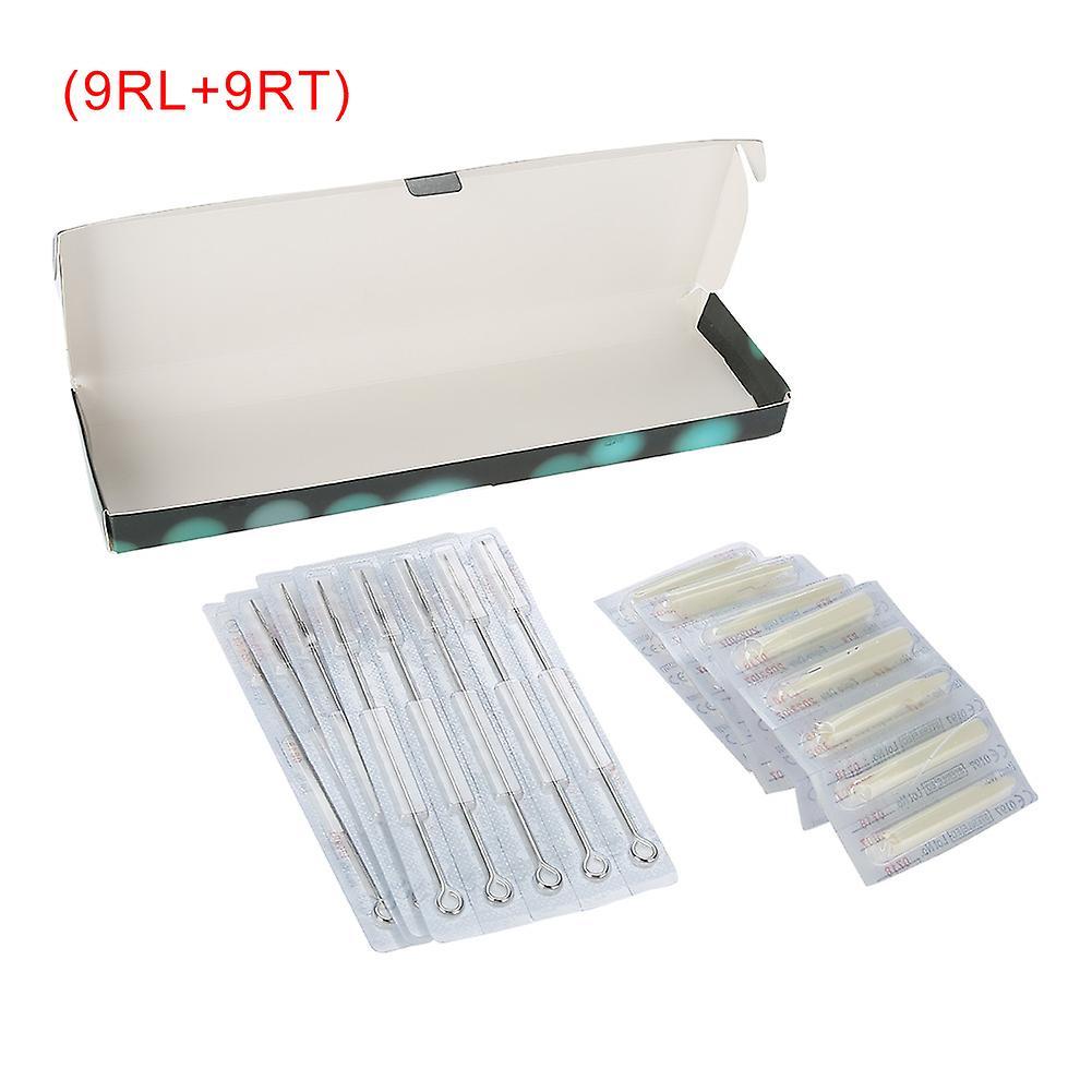 Sterilized Disposable Tattoo Tips and Stainless Steel Needles Set - 9RT/9RL Sizes Available