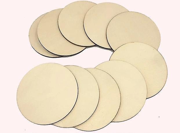 Slowmoose Natural Blank Wood Slice Pieces Unfinished Round Wooden Discs For Crafts 10pcs 80mm/3.14in