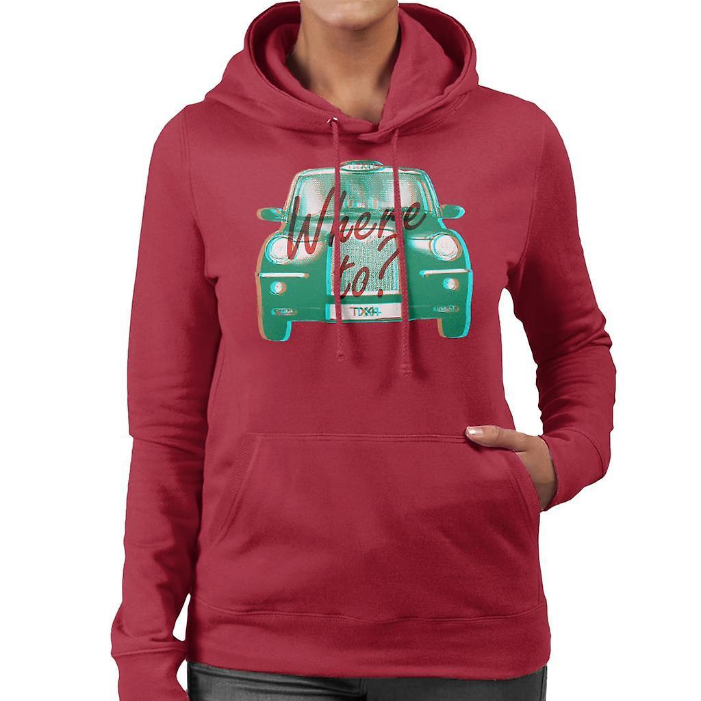 London Taxi Company TX4 Where To Women's Hooded Sweatshirt Cherry Red Medium