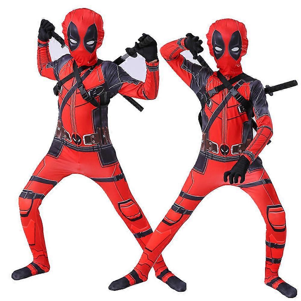 Duqi Deadpool Superhero Party Cosplay Costume Fancy Dress Boys Halloween 110cm