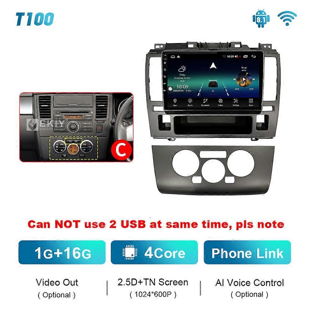 Redkid T900 Car Radio 2 Din Android For Nissan Tiida C11 2004-2013 Multimedia Video Player Navigation GPS Autoradio Stereo Carplay T100 1G 16G C