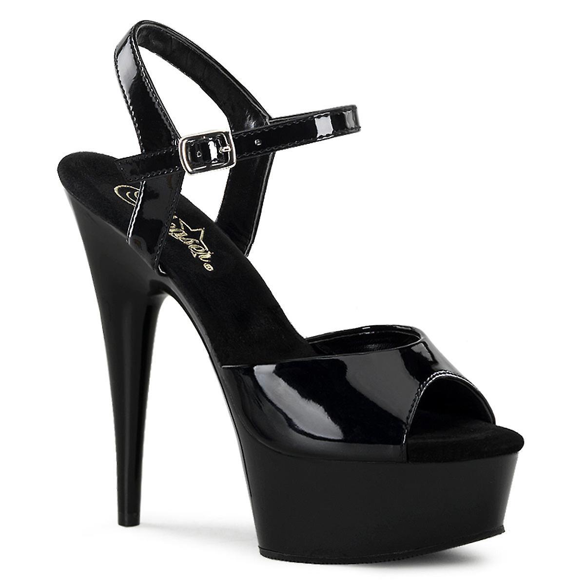 Pleaser delight-609 blk pat/blk Black Uk 10/ eu 43/ us 13