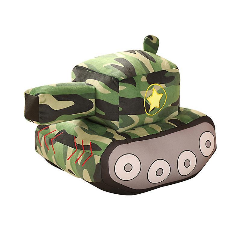 Fisheraw Tank Plush Toy Simulation Modeling Pentagram Pattern Camouflage Sleeping Accompany Hugging Cushion Children Plush Doll Pillow Toy Boys Toy...