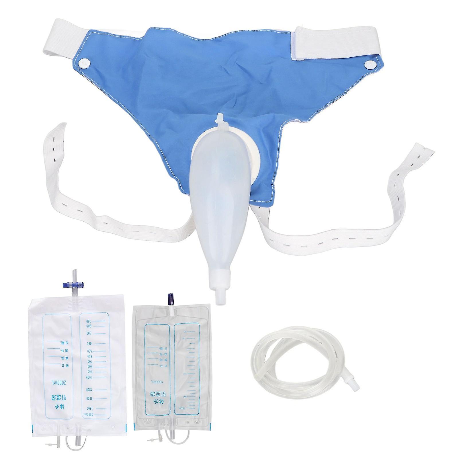 Serh Wearable Urine Bag With Pee Catheter Duct 1000ml 2000ml For Men Elderly Urinary Incontinence Bedridden Patients