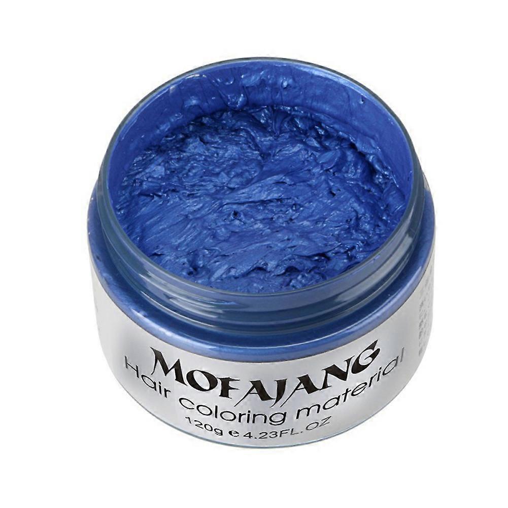 Hislaves 120g Unisex Temporary Hair Dye Wax Long Lasting Coloring Gel Cream Styling Mud Blue