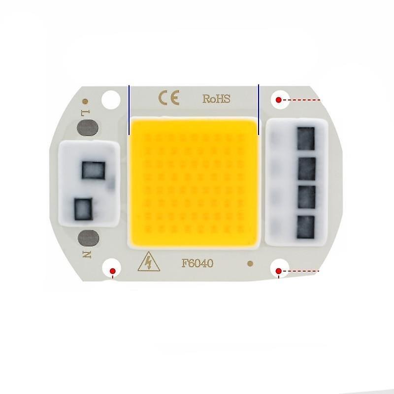 Slowmoose Led Cob Chip 10w/20w/30w/50w/220v, Smart Ic No Need Driver 3w/5w/7w/9w Led Bulb Warm White