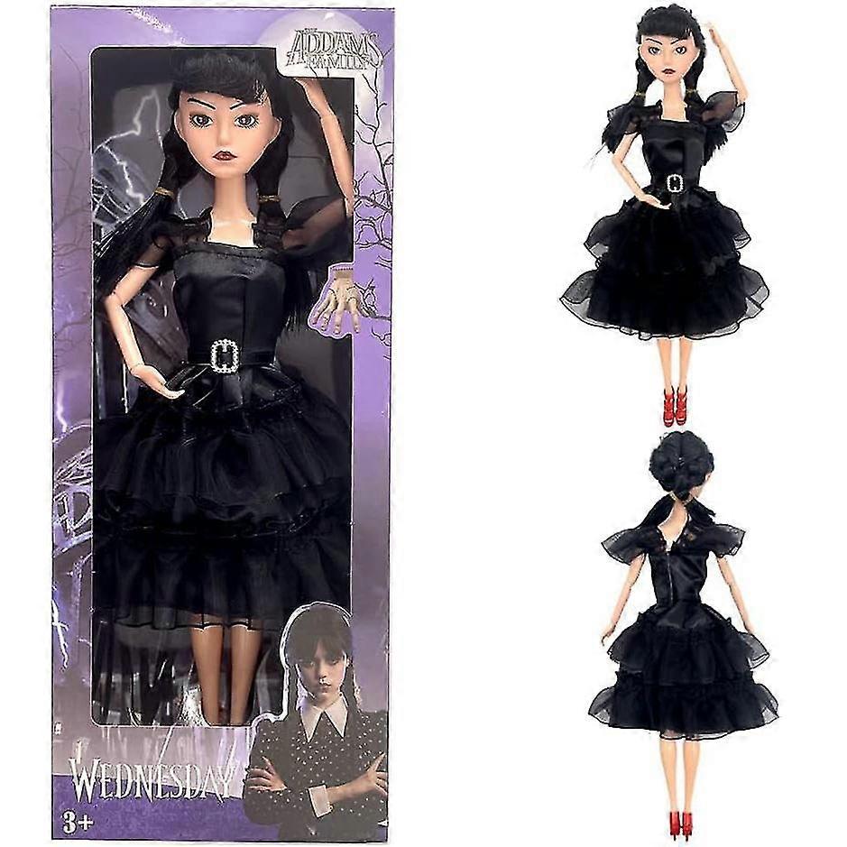 Skwtlv Wednesday Addams Dolls Plush Toys, Made To Move Wednesday Adams Dolls For Kids