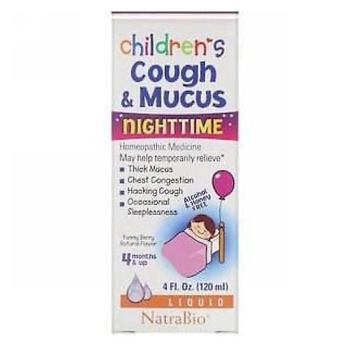 NatraBio Children's Cough & Mucus NightTime, 4 Oz (Pack of 1)