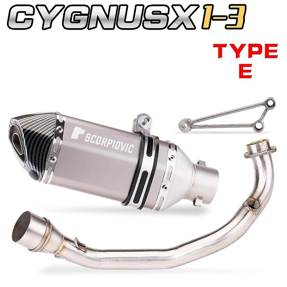 Loerss Motorcycle Exhaust Silencer Tube, Mid Section Adapter Tube For Yamaha Bws 125 150 Zuma125 Cygnus X Smax TYPE-E