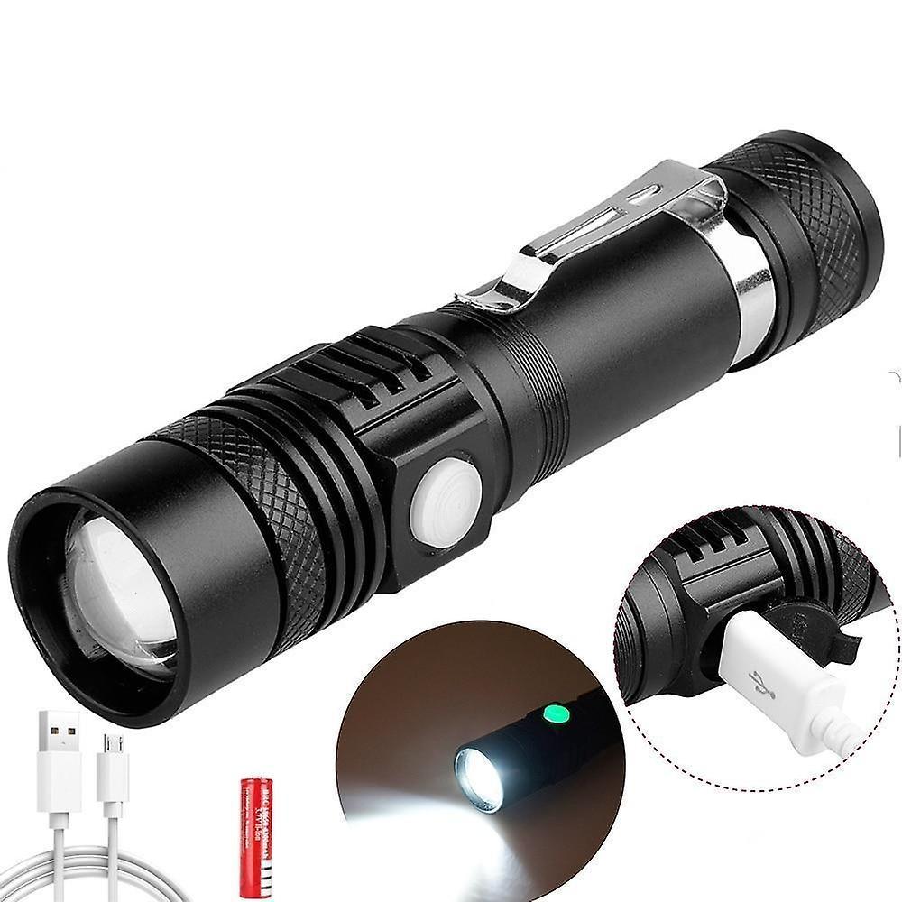 Slowmoose 8000lm Super Bright Led Flashlight - Zoomable And Usb Rechargeable L2-8000 Lumens