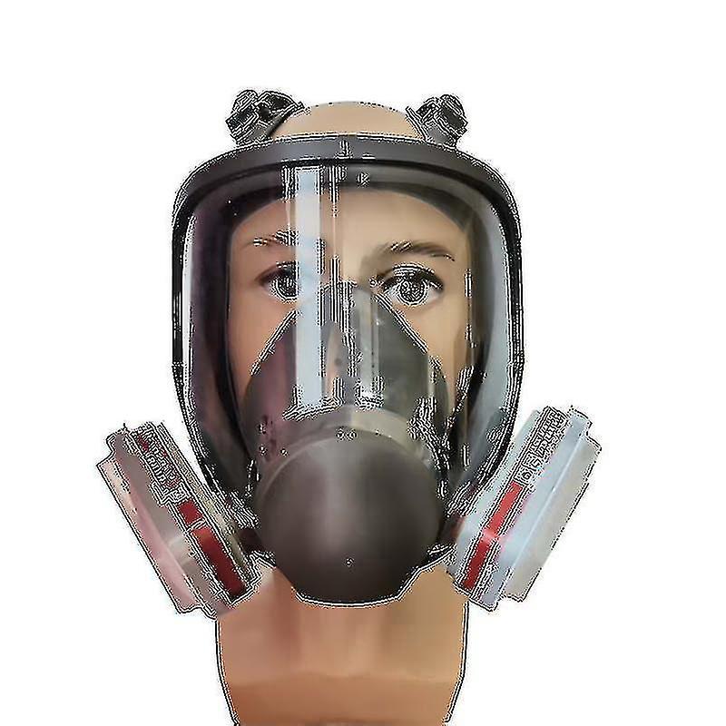 Cryin 6800 Gas Mask Fire Spray Chemical Anti-formaldehyde Full Face Mask 20 pieces of filter cotton