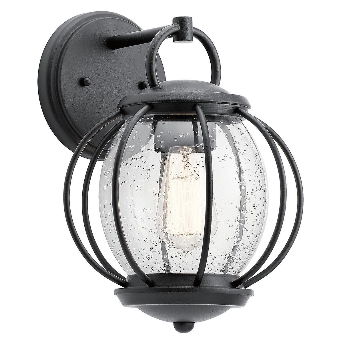 Vandalia 1 Light Outdoor Wall Lantern Black IP44 E27