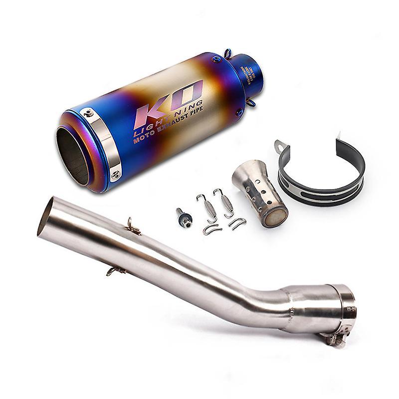 Boussder For 1998-2003 Yamaha R1 Yzf-r1 Motorcycle Exhaust Pipe Mid Pipe Slip On 51 Mm Muffler Removable Db Killer Escape Delete Catalyst K