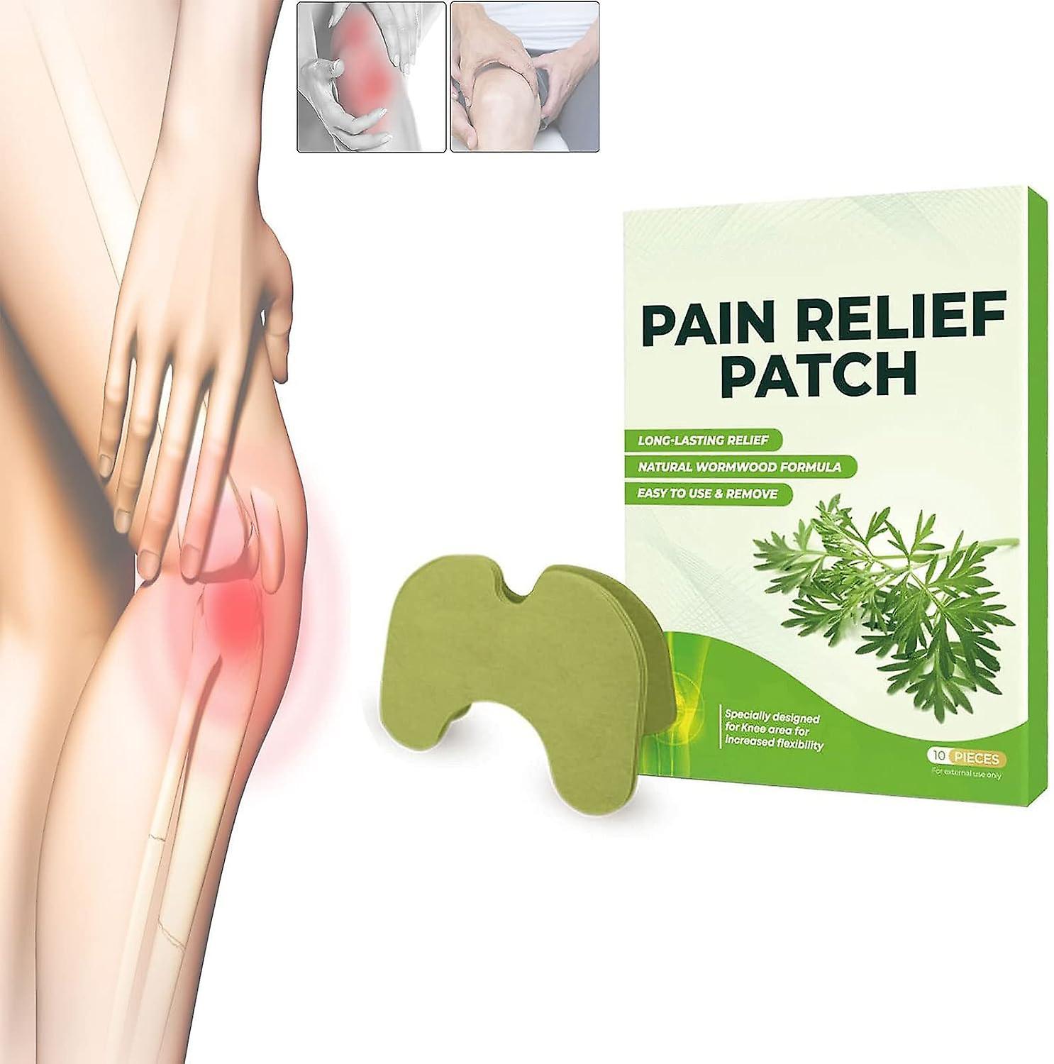 Wtowin Knee Pain Relief Patches, Pain Relief Patch For Knee, Warming Herbal Plaster Wormwood Heat Patches Relief Of Back, Neck, Shoulder Pain 1 Pac...