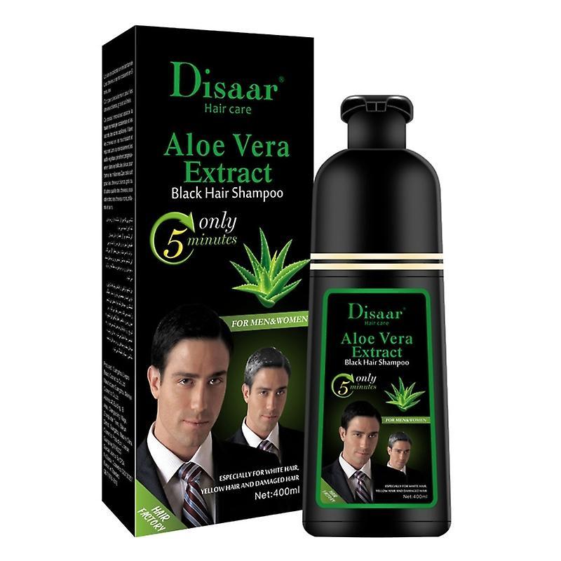 unbrand Organic Natural Fast Hair Dye Only 5 Minutes Black Hair Color Dye Shampoo Aloe vera