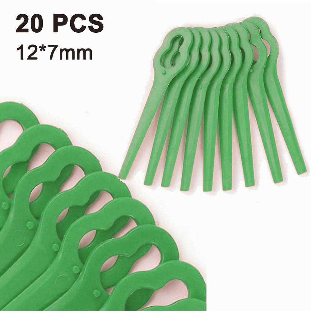 unbrand 100 Pcs Plastic Grass Trimmer Blades Cordless Strimmer Blades