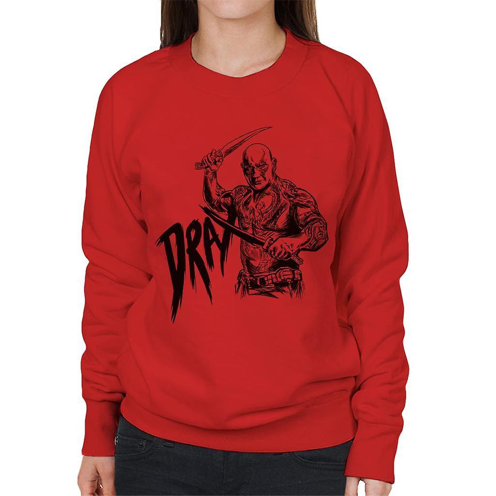 Marvel Guardians Of The Galaxy Vol 2 Drax The Destroyer Women's Sweatshirt Red Medium