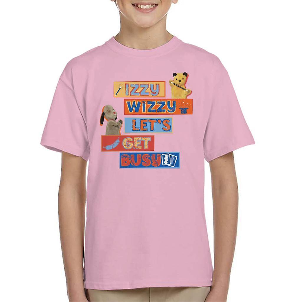 Sooty Izzy Wizzy Let's Get Busy Kid's T-Shirt Light Pink X-Large (12-13 yrs)