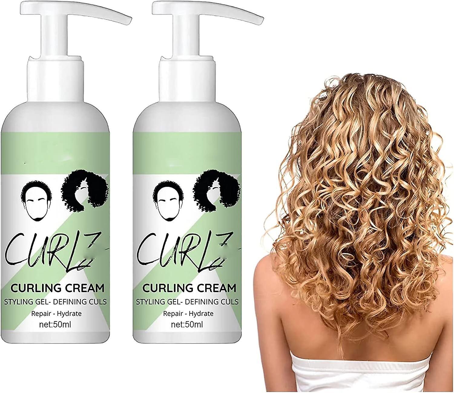 Frusde Curls Boost Defining Cream, Natural Frizz Control Moisturizing Curl Conditioner Cream, Professional Styling Gel, Curly Hair Elastin for Friz...