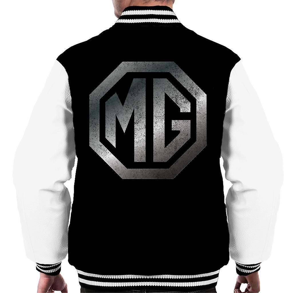 MG Chrome Logo British Motor Heritage Men's Varsity Jacket Black/White XX-Large