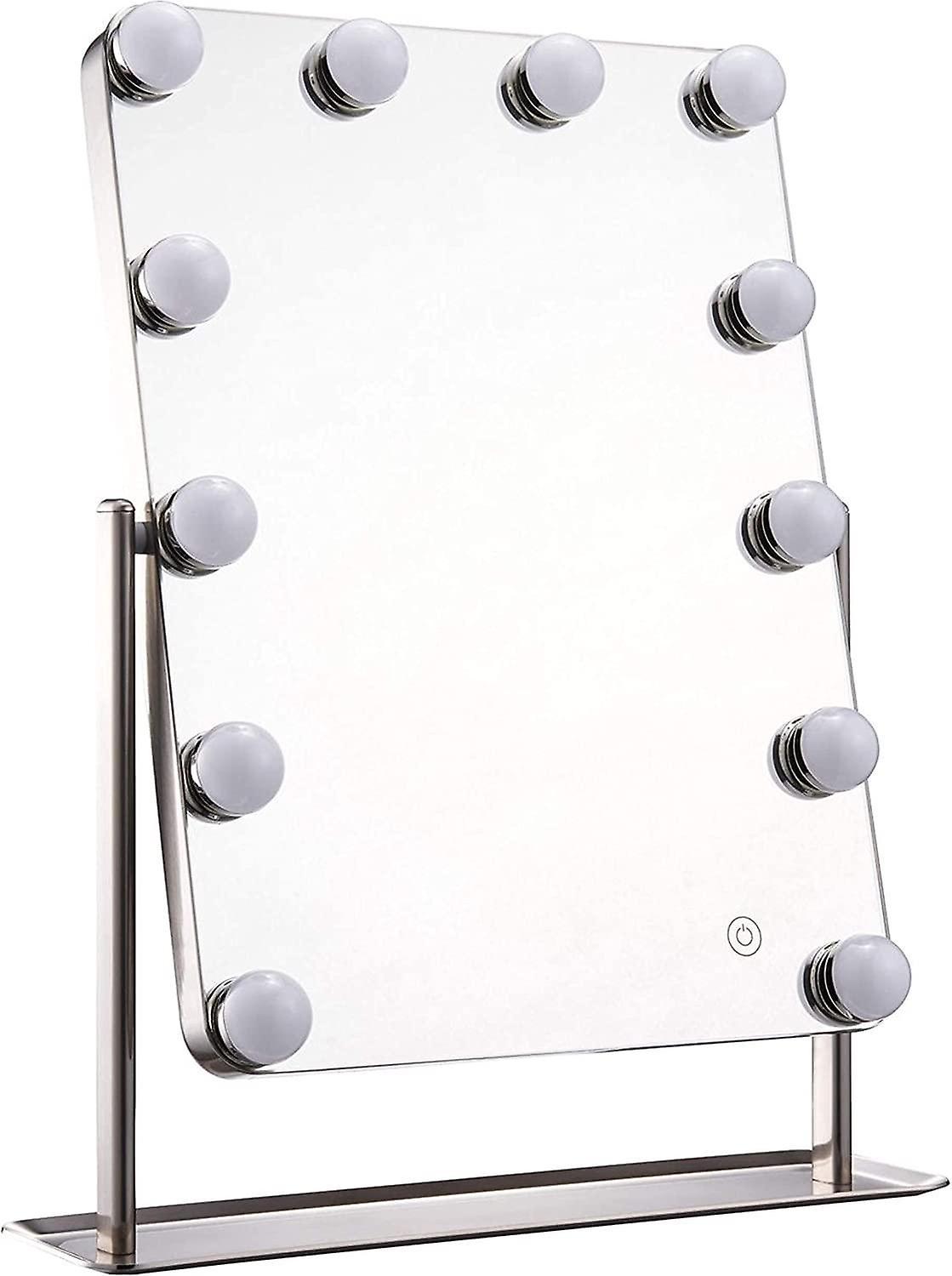 Yeye Hollywood Makeup Mirror with Lights | LED mirror vanity with 12 lights and 3 colors white, Smart Tou