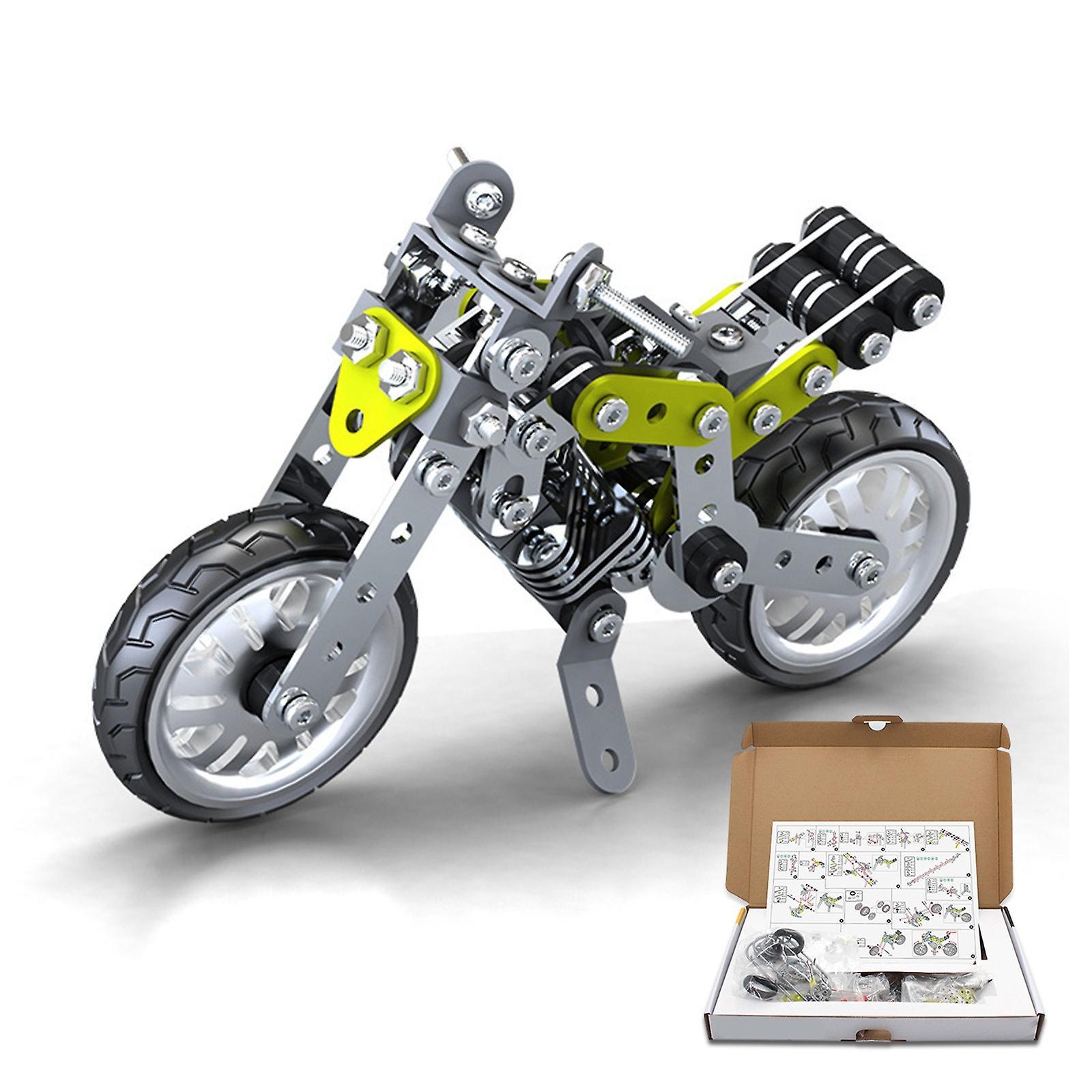 Shency Building Car Metal Model Kits STEM Building Toys Model Car Kits For Boys 8-12 Motorcycle Metal Building Blocks For Kids Boys 8 9 10 11 12-16...