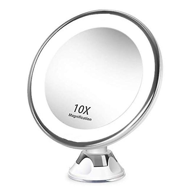 Slowmoose Led Lighted, Magnifying Makeup Mirror With Suction Cup - 360 Degree Rotating 1piece