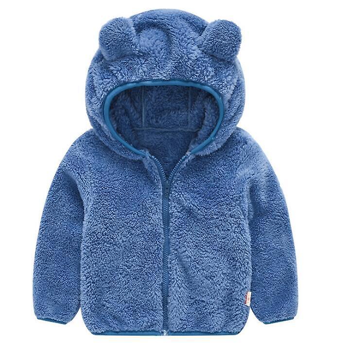 Slowmoose Cartoon Bear Shape, Hooded Warm Jackets Blue 18M