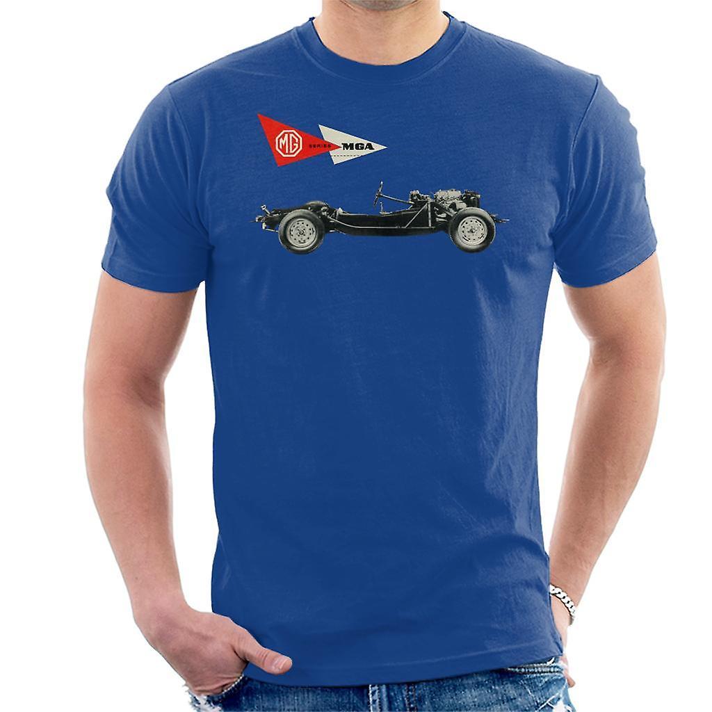 MG MGA Series British Motor Heritage Men's T-Shirt Royal Blue Small