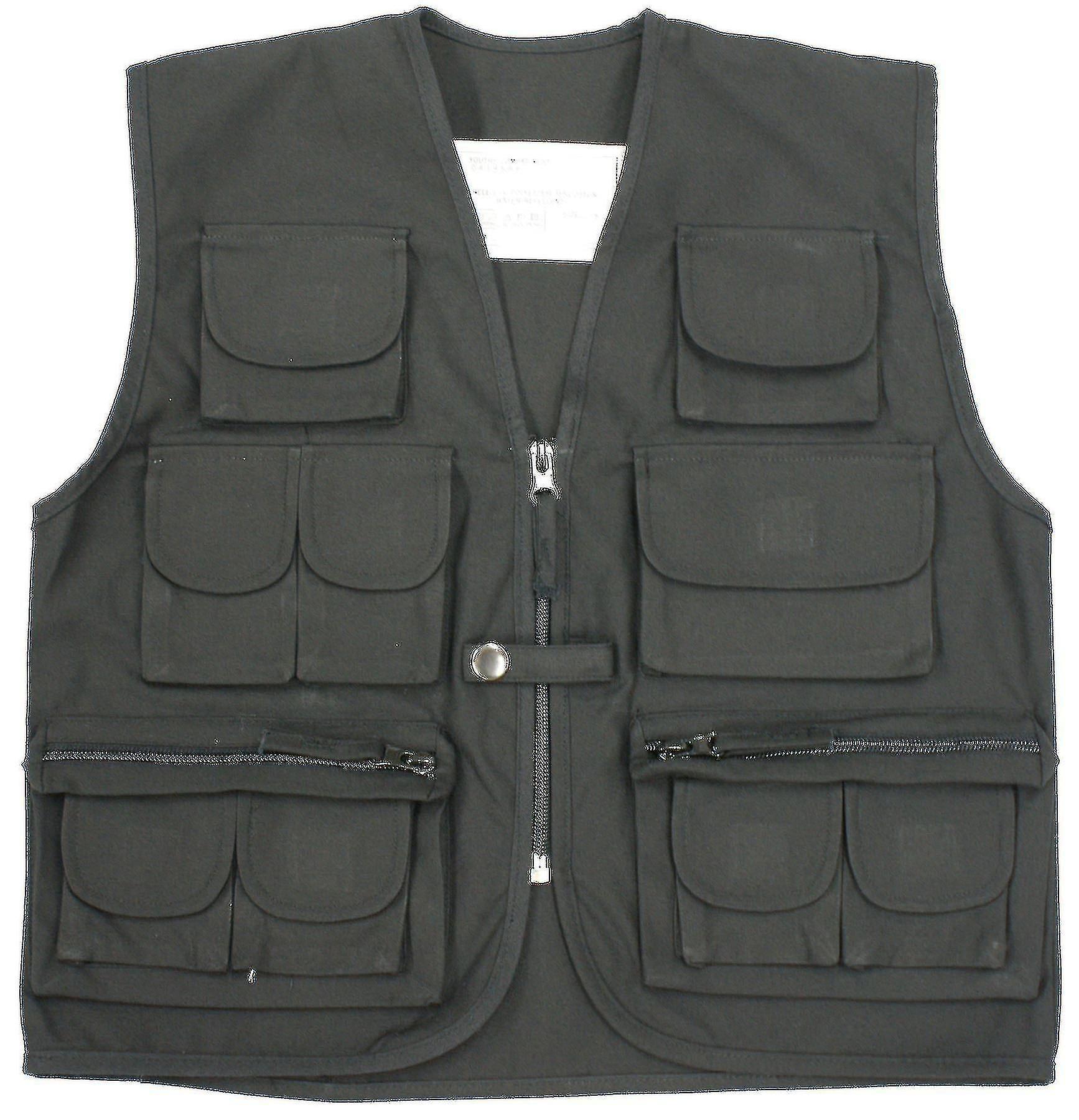 New Kids Multi Pocket Waistcoat Vest Army Uniform Zekai Large Black