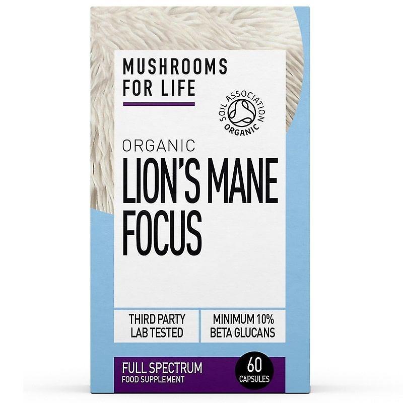 Mushrooms4Life Mushrooms for Life Organic Lion's Mane Focus Capsules 60 (MFL119)