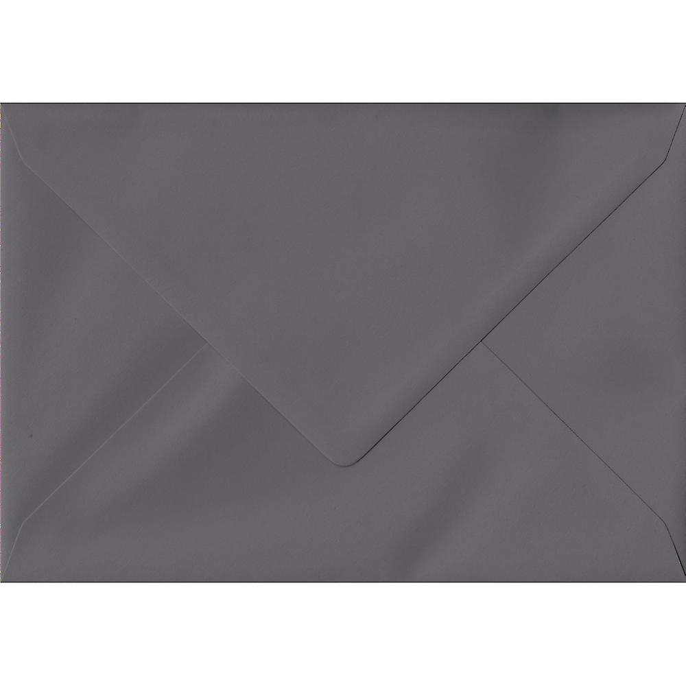 ColorSono Dark Grey Gummed Greeting Card Coloured Grey Envelopes. 135gsm GF Smith Colorplan Paper. 125mm x 175mm. Banker Style Envelope. 25