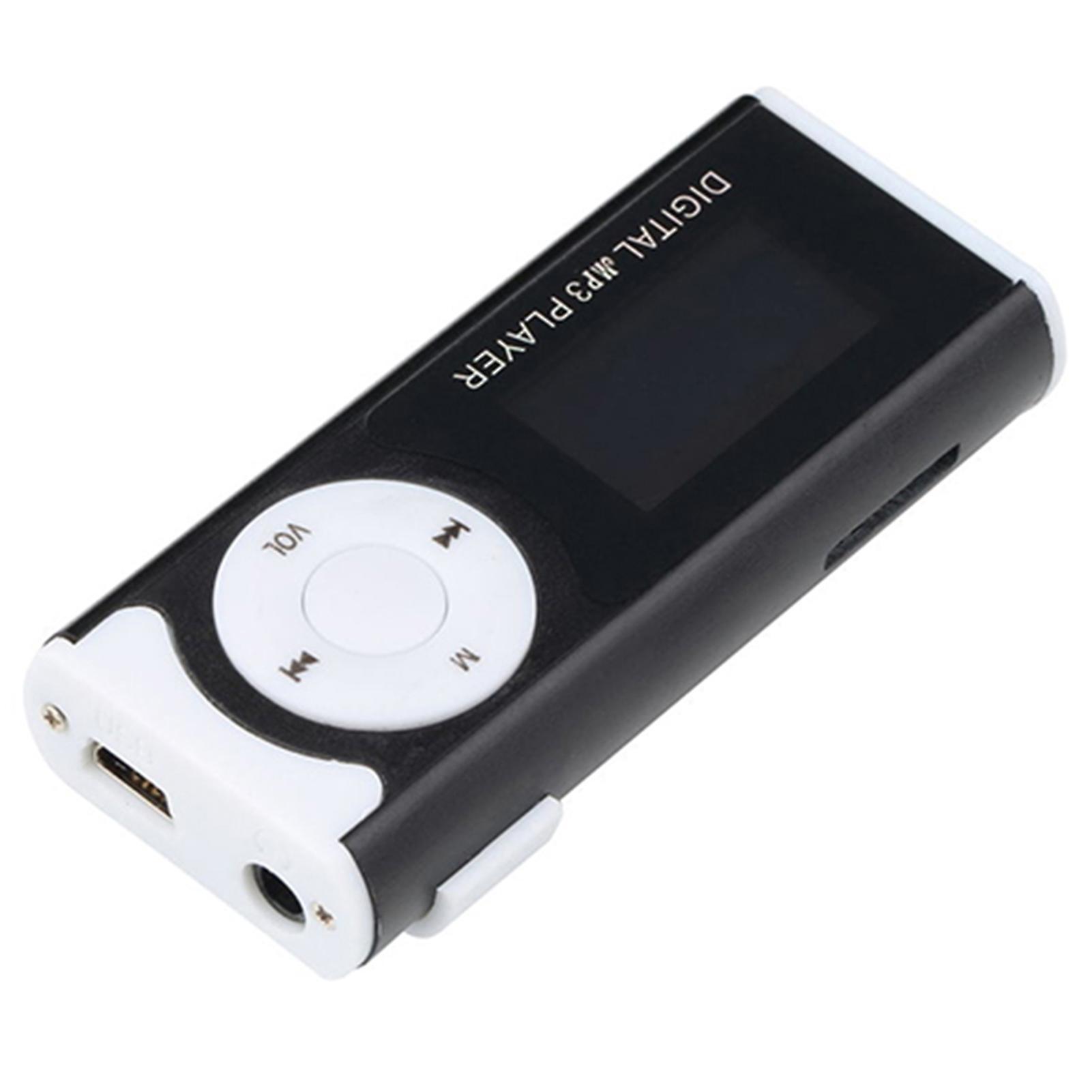 Hiborth 1.3 inch LCD Screen Clip USB Mini Mp3 Music Player Support 16GB Micro SD-Card Black