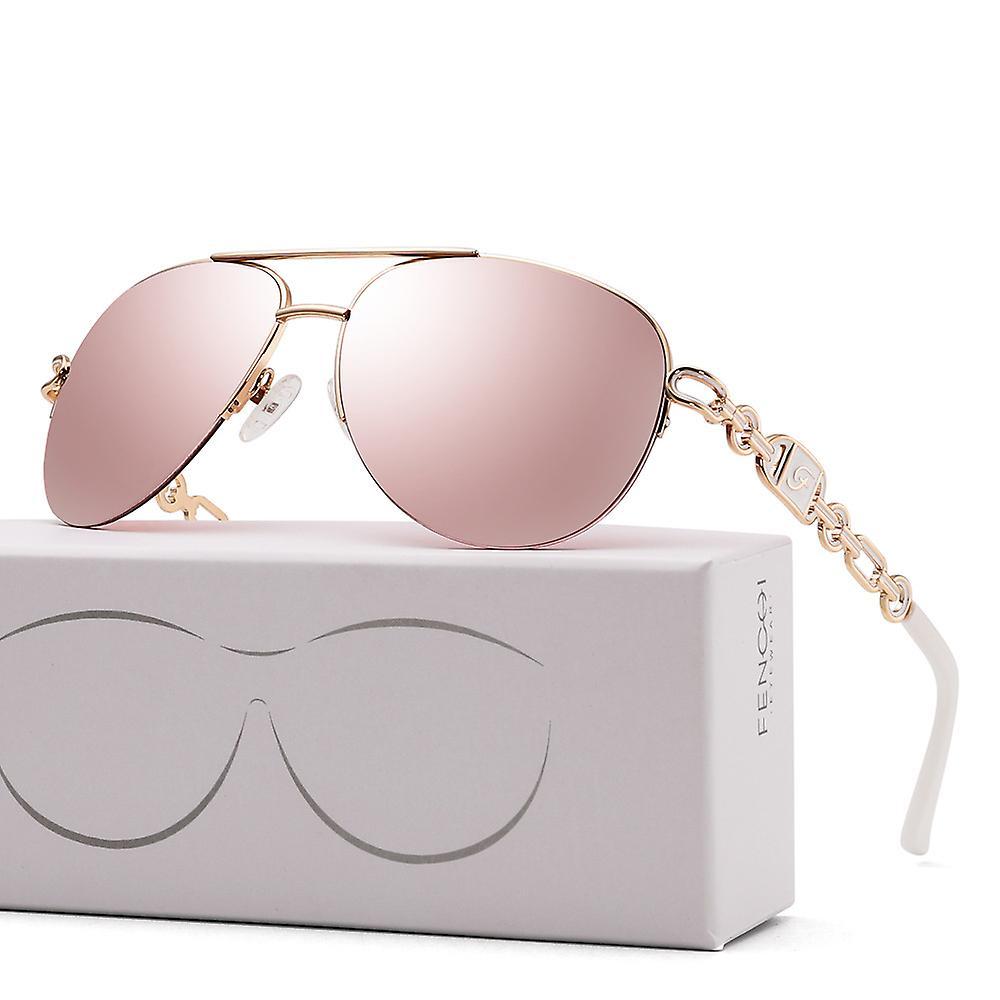 Yeye Classic Aviator Sunglasses For Women Men Mirrored Lens Vintage Metal Frame Uv400 Protection pink