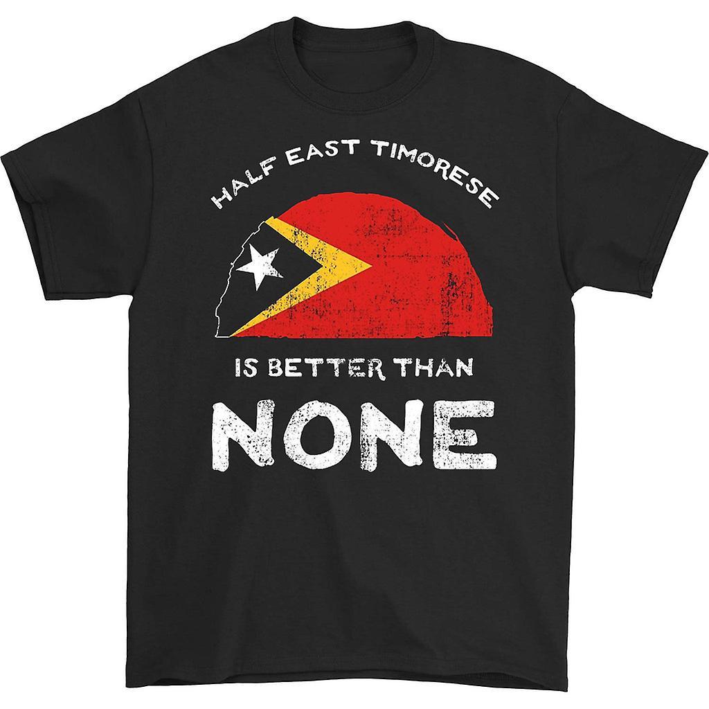 HISHARK Half east timorese is better than none t-shirt black L